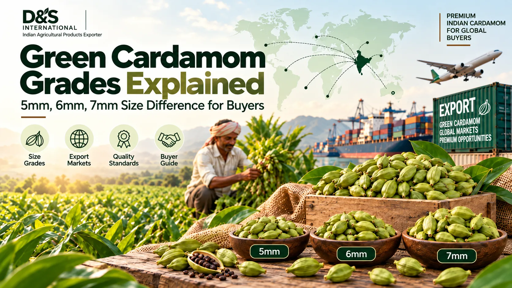Green Cardamom Grades Explained: 5mm, 6mm, 7mm Size Difference for Buyers